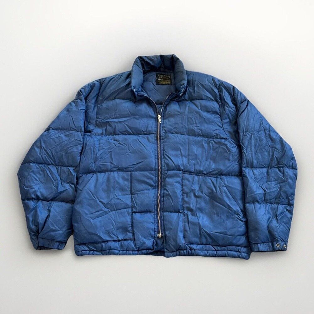 Vintage Pioneer Sportswear Jacket Mens XL Blue Puffer Down Parka‎ Mountaineering